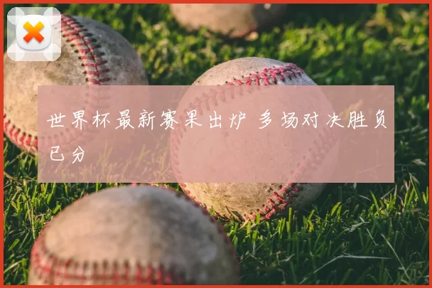 世界杯最新赛果出炉 多场对决胜负已分